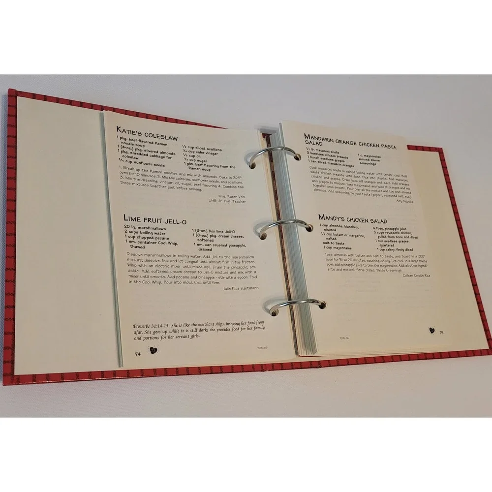 Homemade from The Heart Cookbook Sacred Heart School Red Plaid 2006 Conroe Texas